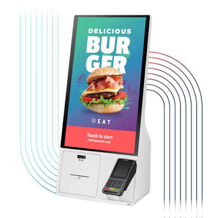 Self-order kiosk with card reader