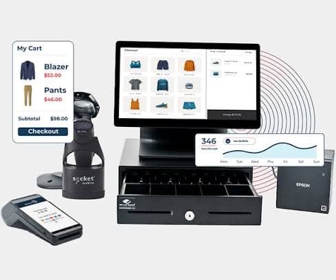 Retail POS bundle with scanner, drawer and printer